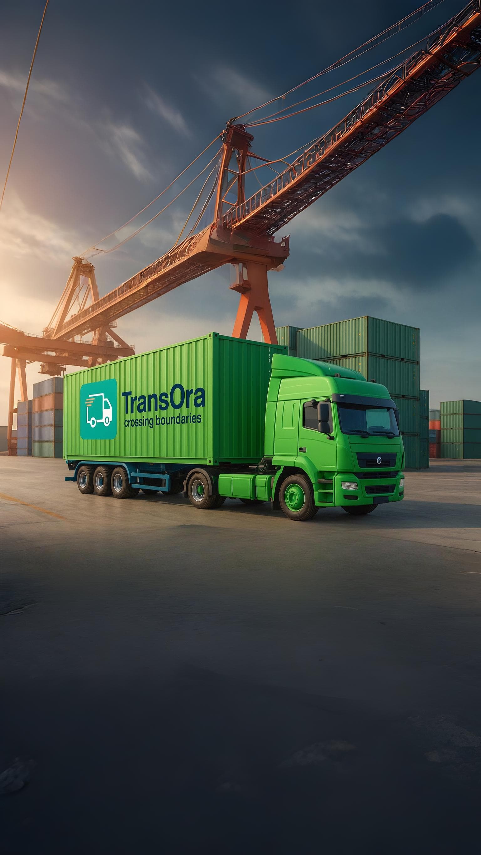 Delivery truck on the road